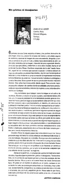 Sin grietas ni desajustes  [artículo] Patricia Espinosa.