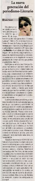 La nueva generación del periodismo-literario  [artículo] León Pascal.