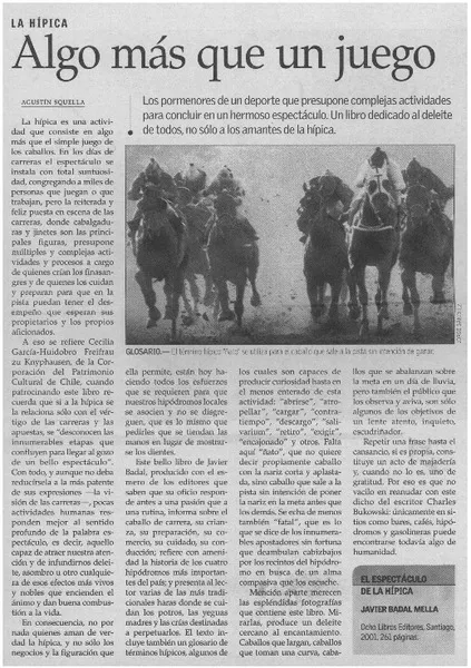 Algo más que un juego  [artículo] Agustín Squella.