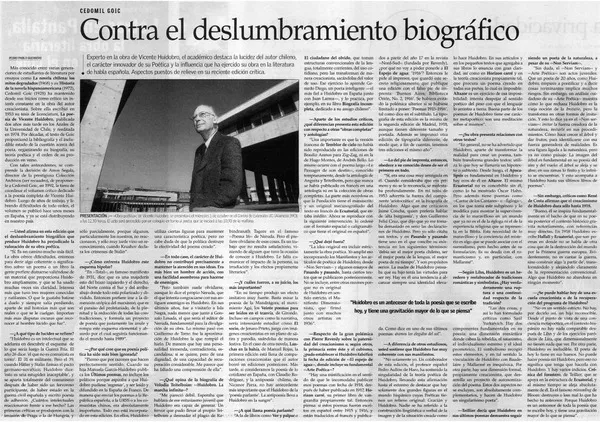Contra el deslumbramiento biográfico: [entrevistas] [artículo] Pedro Pablo Guerrero.