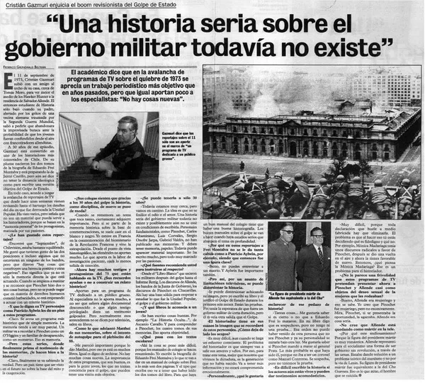 Una historia seria sobre el gobierno militar todavía no existe": [entrevistas] [artículo] Federico Grünewald B.