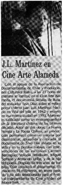 J. L. Martínez en Cine Arte Alameda.  [artículo]