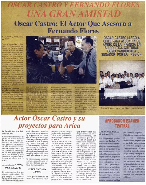 Oscar Castro y Fernando Flores una gran amistad.  [artículo]