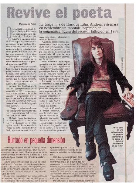 Revive el poeta  [artículo] Marcela de Pablo.