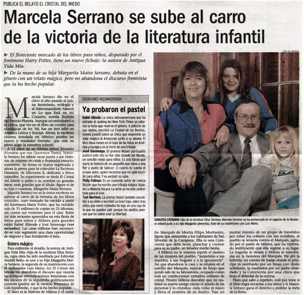 Marcela Serrano se sube al carro de la victoria de la literatura infantil.  [artículo]