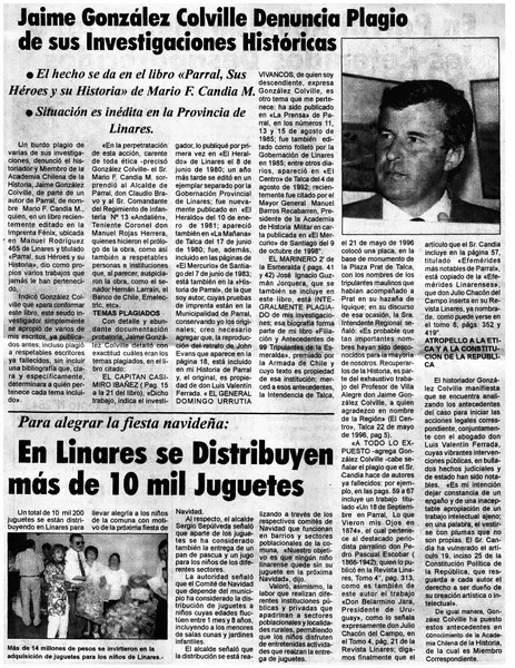 Jaime González Colville denuncia plagio de sus investigaciones históricas  [artículo]