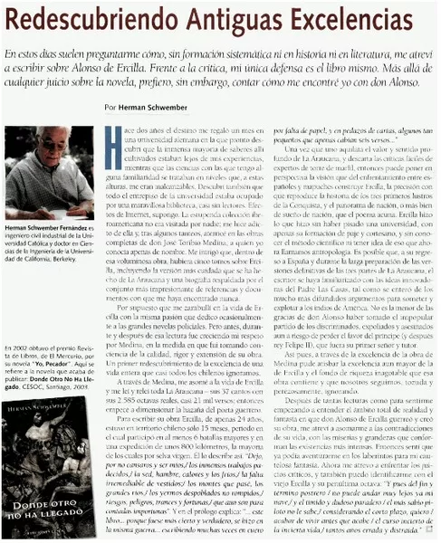 Redescubriendo antiguas excelencias  [artículo] Herman Schwember.