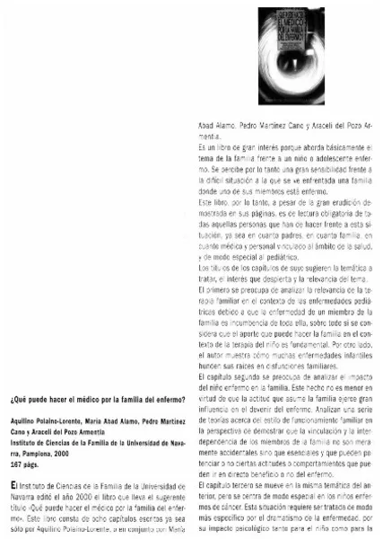 Qué puede hacer el médico por la familia del enfermo?  [artículo] Fernando Chomalí.