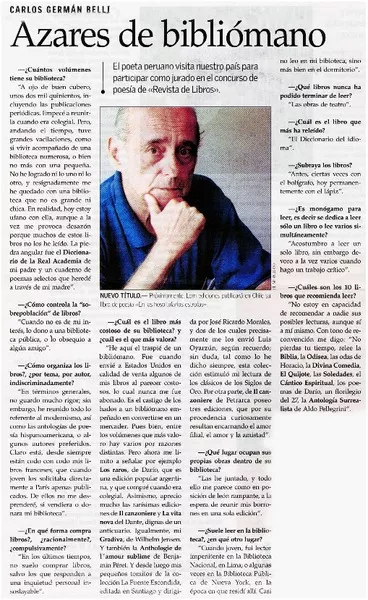 Azares de bibliómano  [artículo]