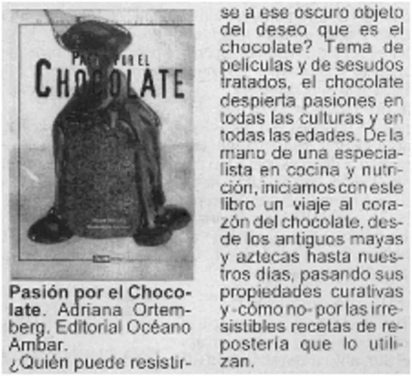 Pasión por el chocolate  [artículo]