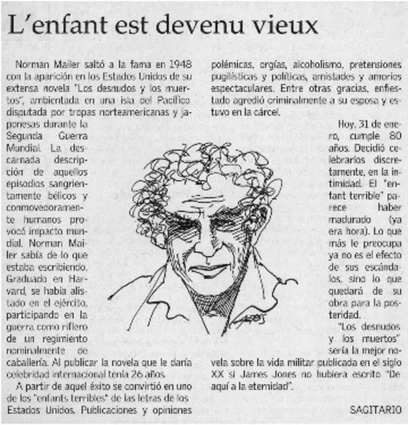 L'enfant est devenu vieux  [artículo] SAGITARIO.