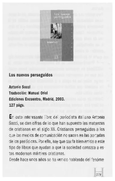 Los nuevos perseguidos  [artículo] José María Carabante Muntada.