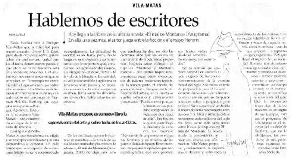 Hablemos de escritores  [artículo] Nora Catelli.