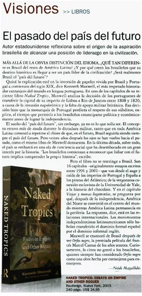 El pasado del país del futuro  [artículo] Neide Magalhaes.