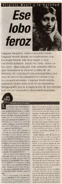 Ese lobo feroz  [artículo] Marta Blanco.