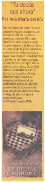 "Tu decías que ahora".  [artículo].