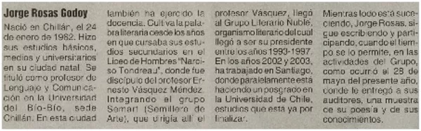 Jorge Rosas Godoy  [artículo] A.T.
