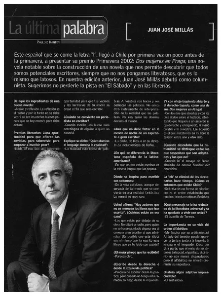 La última palabra  [artículo] Pauline Kantor.