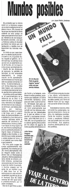 Mundos imposibles  [artículo] Juan Pablo Jiménez.