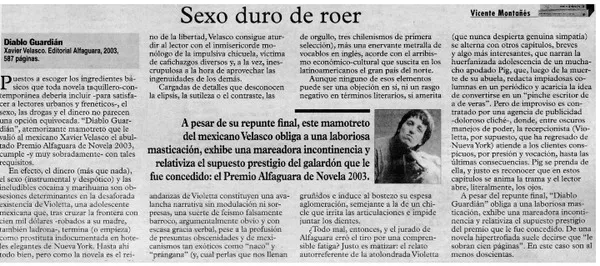 Sexo duro de roer  [artículo] Vicente Montañés.