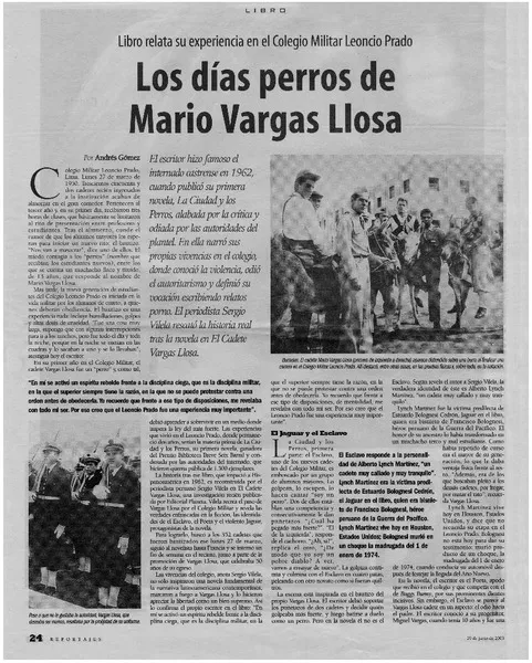 Los días perros de Mario Vargas Llosa  [artículo] Andrés Gómez.