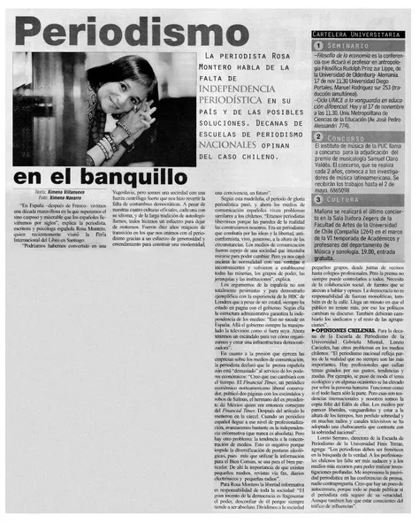 Periodismo en el banquillo  [artículo] Ximena Villanueva.