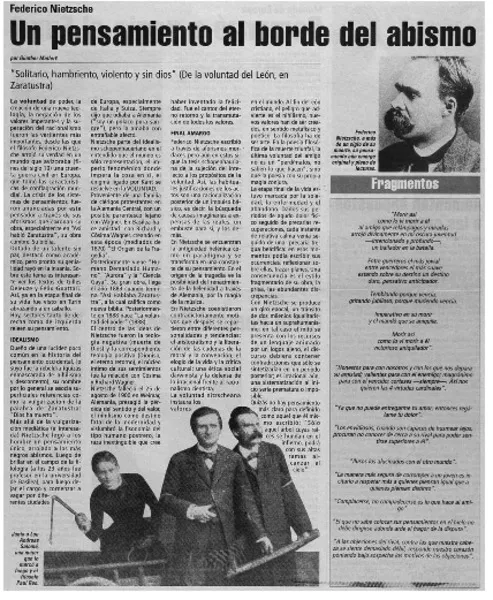 Un pensamiento al borde del abismo  [artículo] Gunther Malfert.
