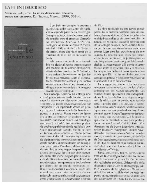La fé de Jesucristo.  [artículo]