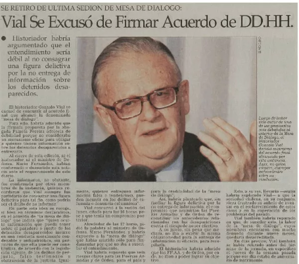 Vial se excusó de firmar acuerdo de DD.HH.  [artículo]