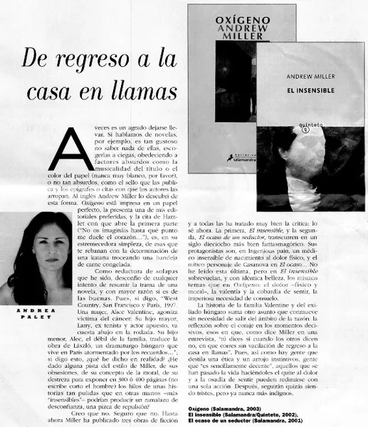 De regreso a la casa en llamas  [artículo] Andrea Palet.