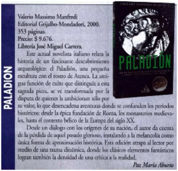 Paladión  [artículo] Paz María Aburto.