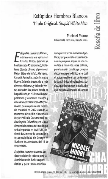 Estúpidos hombre blancos  [artículo] Luis Medina A.