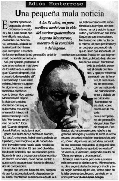 Una pequeña mala noticia  [artículo] Luis López-Aliaga.