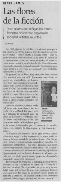 Las flores de la ficción  [artículo] Elena Vial.