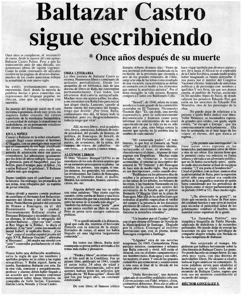 Vibrante homenaje callejero a Neruda.  [artículo]