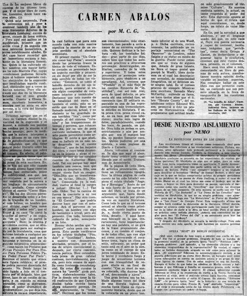 Carmen Abalos  [artículo] M.C.G.