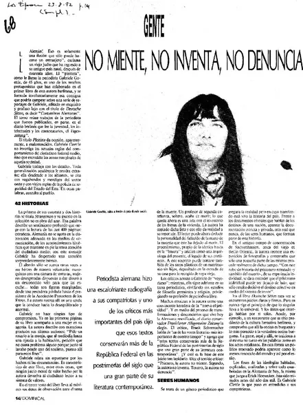 No miente, no inventa, no denuncia.  [artículo]