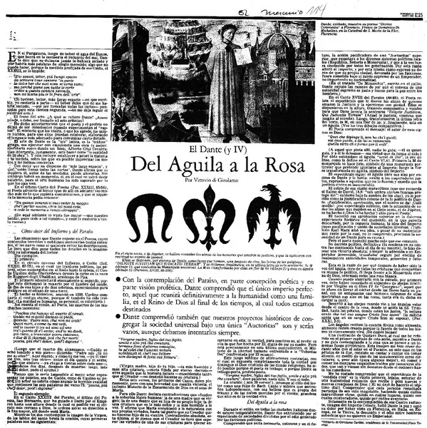 Del águila a la rosa  [artículo] Vittorio Di Girolamo.