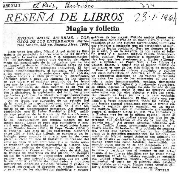 Magia y folletín  [artículo] R. Cotelo.