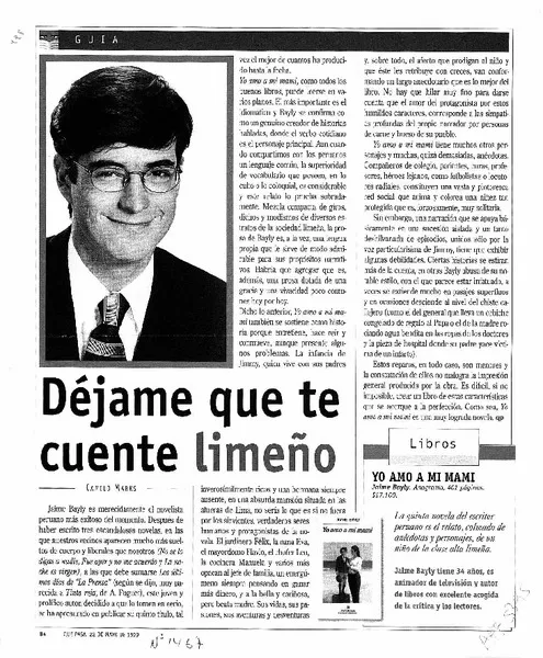 Déjame que te cuente limeño  [artículo] Camilo Marks.