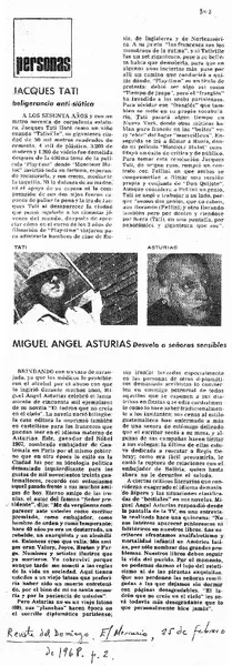 Miguel Angel Asturias, desvela a señoras sensibles.  [artículo]