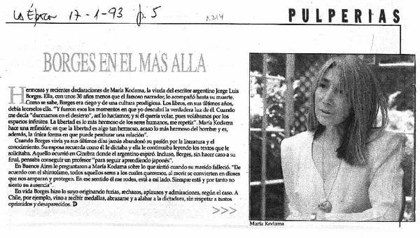 Borges en el más allá.  [artículo]