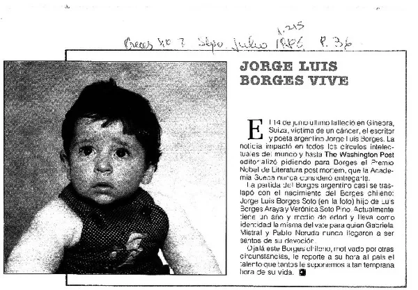 Jorge Luis Borges vive.  [artículo]