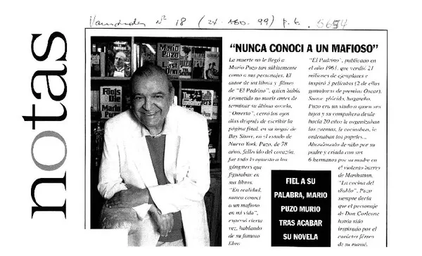 "Nunca conocí a un mafioso".  [artículo]