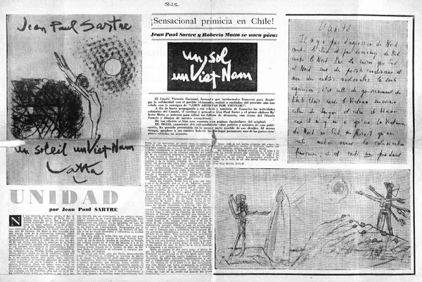 Jean Paul Sartre y Roberto Matta se unen para: un sol un VietNam.  [artículo]