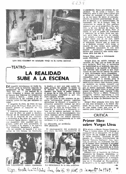 Primer libro sobre Vargas Llosa.  [artículo]