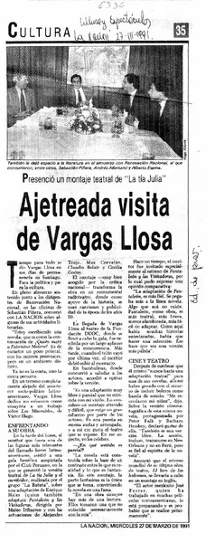 Ajetreada visita de Vargas Llosa.  [artículo]