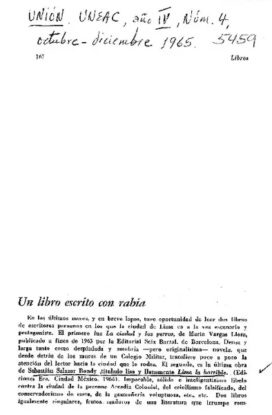 Un libro escrito con rabia  [artículo] Dario Puccini.