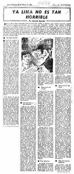 Ya Lima no es tan horrible  [artículo] Abelardo Oquendo.