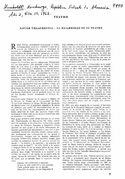El Desarrollo de su teatro  [artículo] Antonio Moreno Casamitjana.
